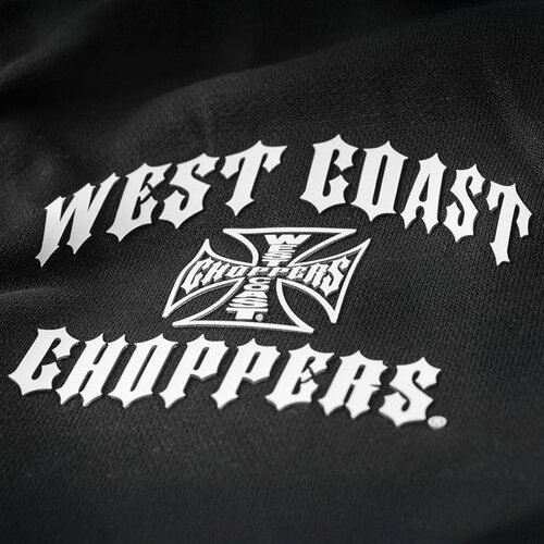 West Coast Choppers WCC Iron Oversized Short Zwart - Zware Fleece met Zakken