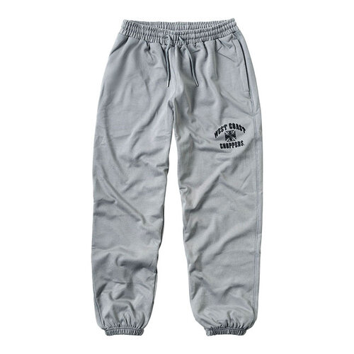 West Coast Choppers WCC Iron Oversized Sweatpants Grau - Schwerer Loopback-Fleece mit Reißverschlusstaschen