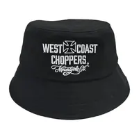 WCC Motorcycle Co. Bucket Hat Zwart - 100% Katoen met Geborduurd Logo