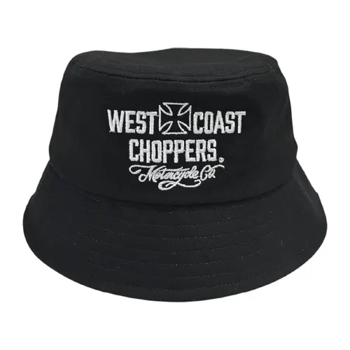 West Coast Choppers WCC Motorcycle Co. Bucket Hat Black - 100% Cotton with Embroidered Logo