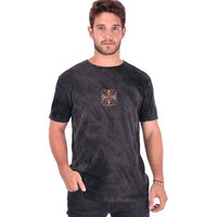 WCC Motorcycle Co. Vintage T-Shirt Schwarz Wasch - 100% Premium Baumwolle mit Ikonischem Logo