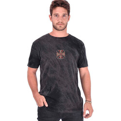 WCC Motorcycle Co. Vintage T-Shirt Schwarz Wasch - 100% Premium Baumwolle mit Ikonischem Logo