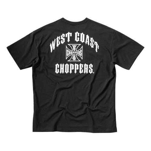 West Coast Choppers WCC Iron Oversized T-Shirt Zwart - Boxy Fit, 95% Katoenmengsel