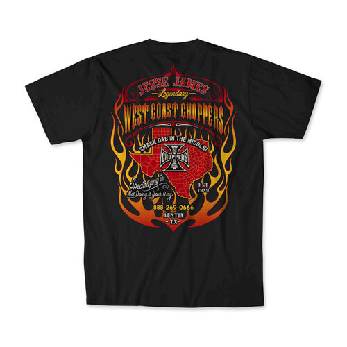 West Coast Choppers WCC Not Doing It Your Way T-Shirt Schwarz - 100% Baumwolle, Ikonisches Flammenlogo