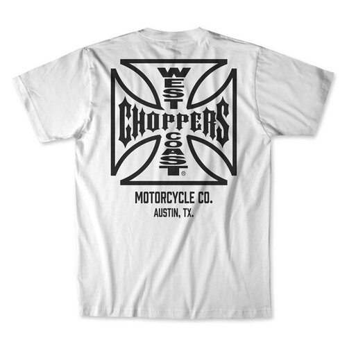 West Coast Choppers WCC OG ATX T-Shirt Wit - Premium Katoen met Iconisch Logo