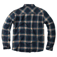 WCC Outlaw Flannel Shirt Blue/Beige - Cotton/Viscose Blend, Regular Fit