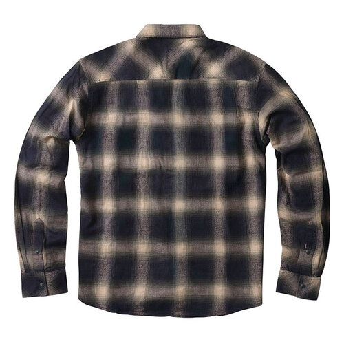 West Coast Choppers WCC Outlaw Flannel Shirt Olive/Beige - Cotton/Viscose Blend, Regular Fit