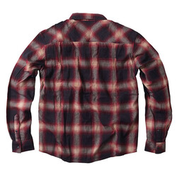 WCC Outlaw Flannel Shirt Red/Grey - Cotton/Viscose Blend, Regular Fit