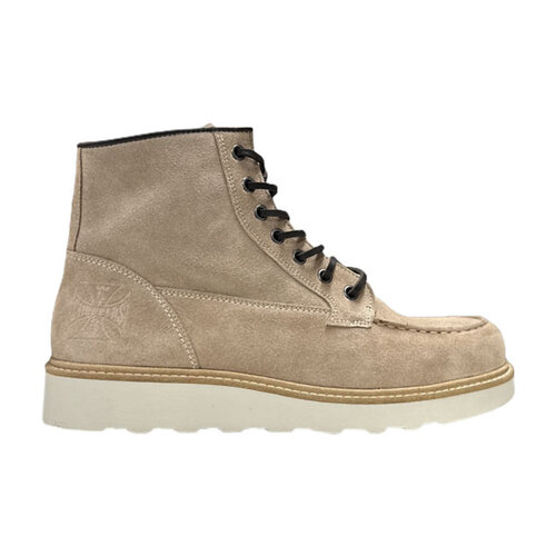 West Coast Choppers WCC Rigid Boots Sand - Tige en Cuir 100%, Semelle en Caoutchouc Naturel