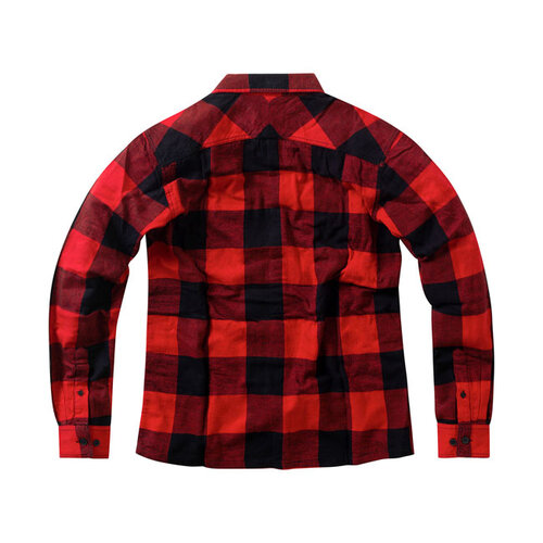West Coast Choppers WCC Rigid Flannel Shirt Rouge/Noir - Coton Brosse, Coupe Standard