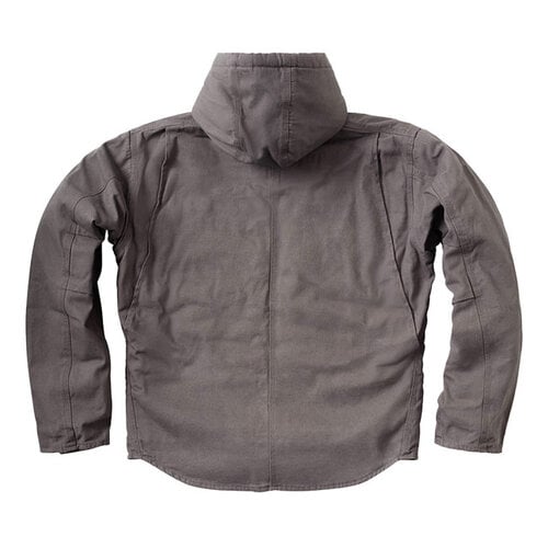 West Coast Choppers WCC Sherpa Lined Work Jacket Charcoal - Heavy-Duty Canvas with Insulated Hood