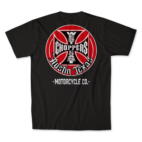 West Coast Choppers WCC Tank Logo T-Shirt Black - 100% Cotton, Iconic Design