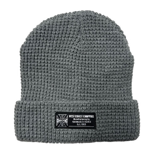 West Coast Choppers WCC Waffle Cuff Beanie with Unique Design