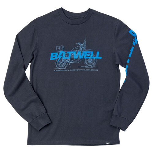 Biltwell ADVXL Long Sleeve T-Shirt Black - 100% Pre-Shrunk Cotton, Durable Regular Fit
