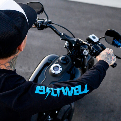 Biltwell ADVXL Lange Mouwen T-Shirt Zwart - 100% Voorgekrompen Katoen, Duurzame Regular Fit