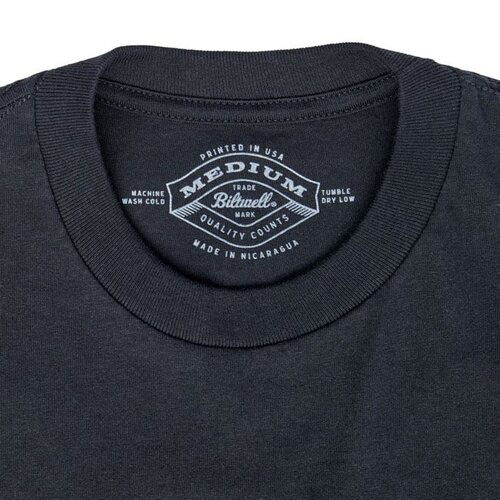 Biltwell Grey Shield T-Shirt Black - 100% Pre-Shrunk Cotton, Regular Fit