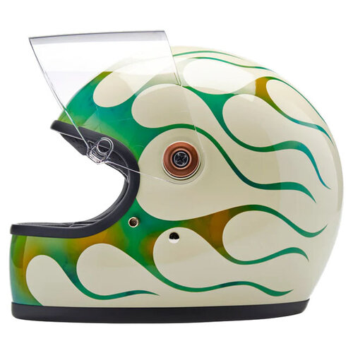 Biltwell Casque Gringo S x Born Free Collab - Coque ABS Slim, Visière Anti-Rayures Certifiée CE