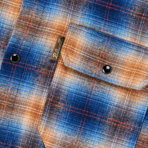 Biltwell HI Test Flannel Shirt Baja - Zware Katoen met RVS Drukkers