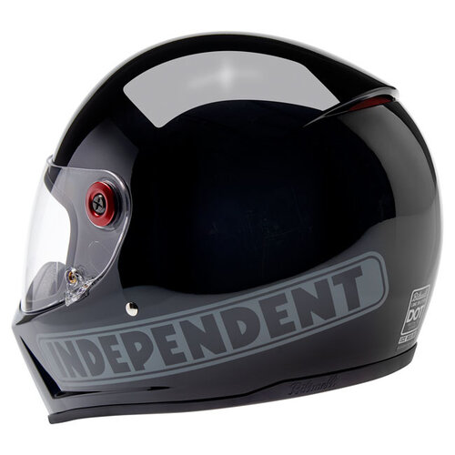 Biltwell Lane Splitter Independent Collab Helmet - ECE 06 & DOT Approved, Rugged ABS Shell, Special Edition with Indy Graphics