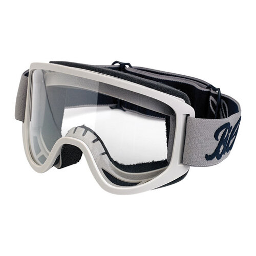 Biltwell Moto 2.0 Script Goggles Titanium mit Anti-Fog Linse