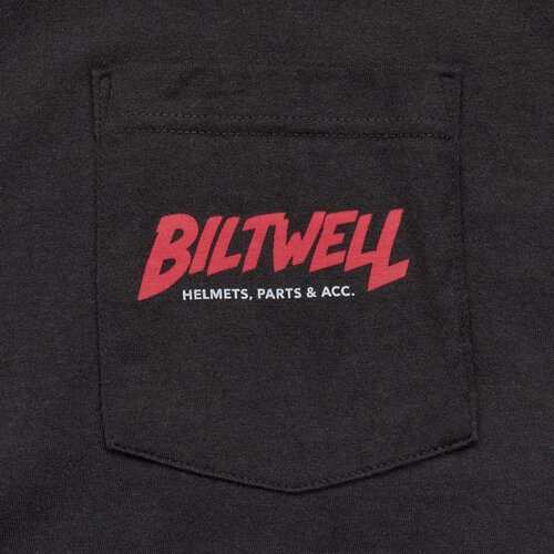 Biltwell Motorsickle T-Shirt Zwart - 100% Voorgekrompen Katoen, Vintage Illustratie Ontwerp