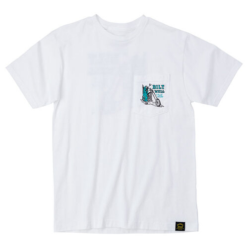 Biltwell Reaper T-Shirt White - 100% Cotton, Regular Fit
