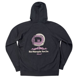 Shorty Zip Hoodie Zwart - Lichtgewicht 7.5oz Katoen met Duimopeningen