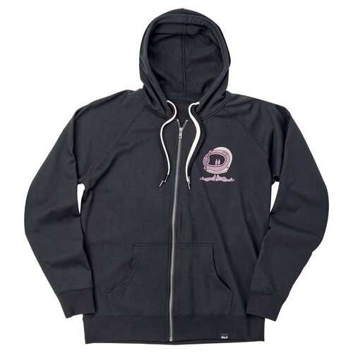 Biltwell Shorty Zip Hoodie Zwart - Lichtgewicht 7.5oz Katoen met Duimopeningen