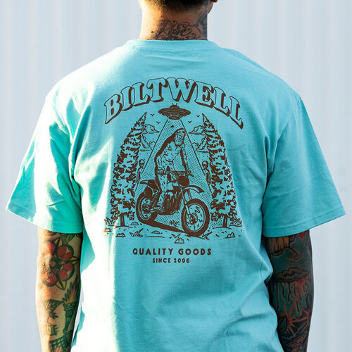 Biltwell Squatch T-Shirt Chalky Mint - 100% Baumwolle Regular Fit