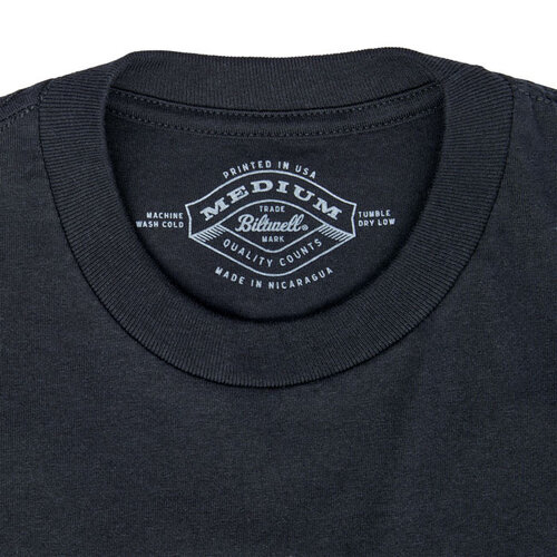 Biltwell Stepside T-Shirt Zwart - 100% Voorgekrompen Katoen, Regular Fit