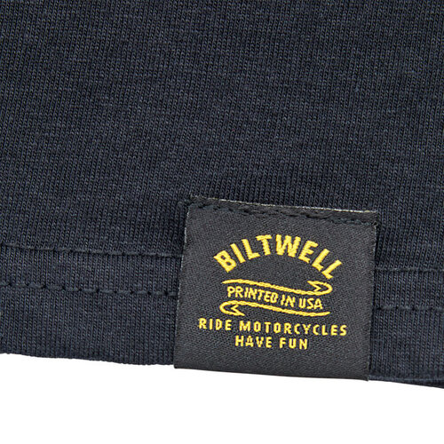 Biltwell Stepside T-Shirt Black - 100% Pre-Shrunk Cotton, Regular Fit