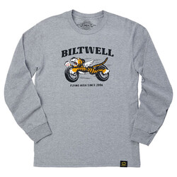 Tiger Lange Mouwen Grafiet Shirt - 100% Voorgekrompen Katoen, Regular Fit