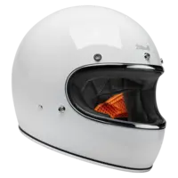 Casque Gringo Blanc Brillant - Certifié ECE R22.06 & DOT, Coque ABS Légère