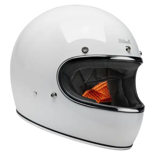 Biltwell Gringo Helm Gloss Wit - ECE R22.06 & DOT Gecertificeerd, Lichtgewicht ABS Schaal