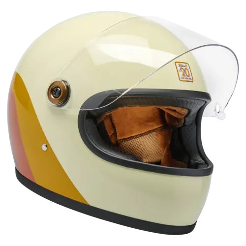Biltwell Casque Gringo S 20e Anniversaire - Coque ABS Profil Mince, Visière Anti-Rayures Certifiée CE