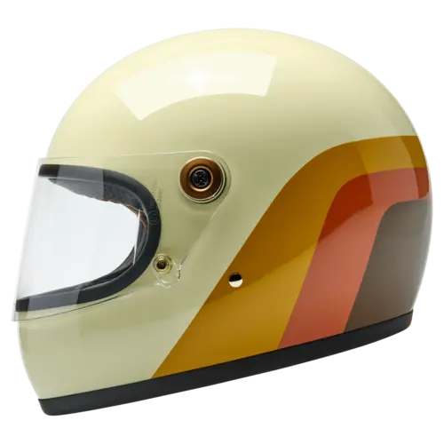 Biltwell Casque Gringo S 20e Anniversaire - Coque ABS Profil Mince, Visière Anti-Rayures Certifiée CE