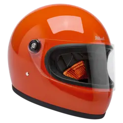 Gringo S Helm Gloss Hazard Orange mit CE-zertifiziertem Visier