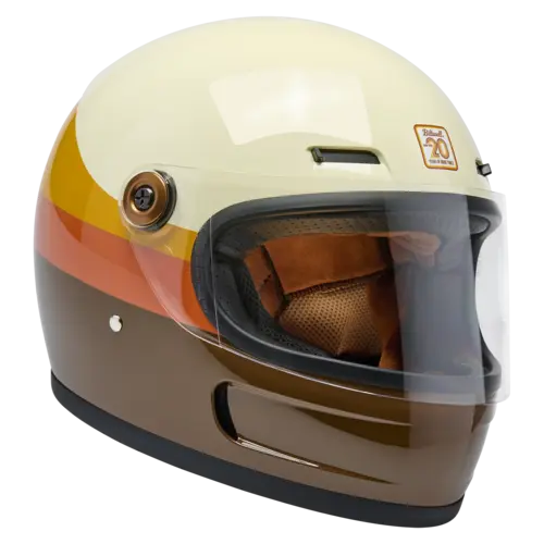 Biltwell Gringo SV Helmet 20th Anniversary - Lightweight ABS Shell, Integrated Vents for Comfort