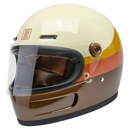 Biltwell Gringo SV Helmet 20th Anniversary - Lightweight ABS Shell, Integrated Vents for Comfort