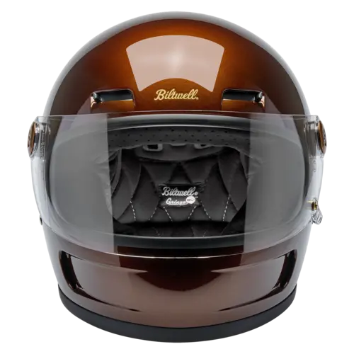Biltwell Gringo SV Helm Metallic Whiskey - Lichtgewicht ABS Schaal, Geïntegreerde Ventilatie voor Comfort