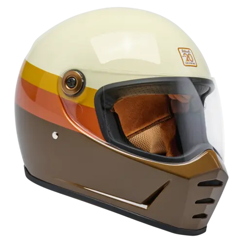 Biltwell Lane Splitter Helmet 20th Anniversary - ECE 06/DOT Approved, Rugged ABS Shell, Limited Edition with Custom Graphics