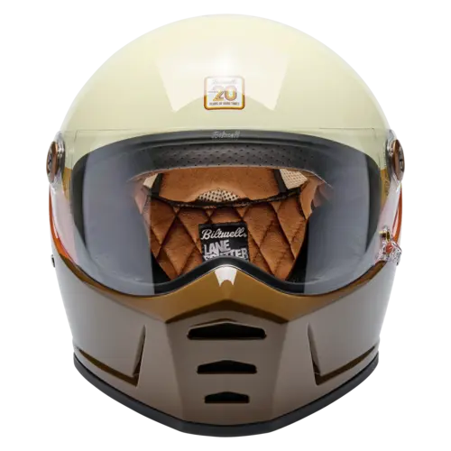 Biltwell Lane Splitter Helmet 20th Anniversary - ECE 06/DOT Approved, Rugged ABS Shell, Limited Edition with Custom Graphics