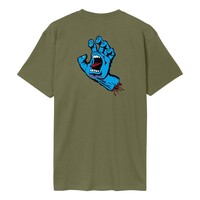 Screaming Hand Brust T-Shirt Deep Olive