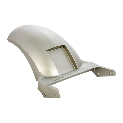 Rick's Motorcycles Rear Fender for 240mm Tire - Steel, Unpainted, with Integrated LED Turn Signals and Taillight