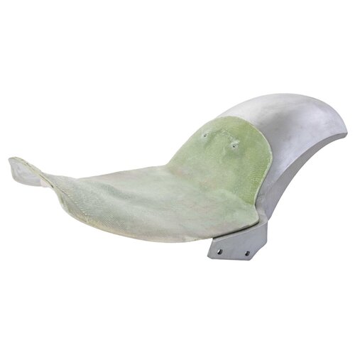 Rick's Motorcycles Breakout Rear Fender Kit 240 mm for 18 x 8" Wheels with Stainless Mounting Hardware and Fiberglass Seat Base Plate