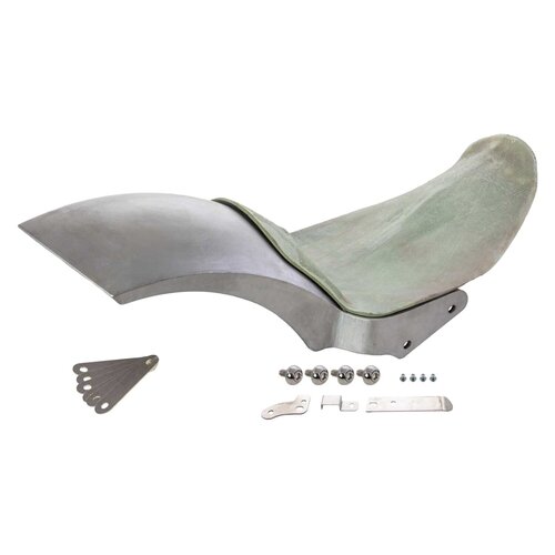 Rick's Motorcycles Kit Garde-boue Arrière pour Pneu 240 mm - Acier Artisanal avec Supports Intégrés de 10 mm pour Roues de 8 Pouces
