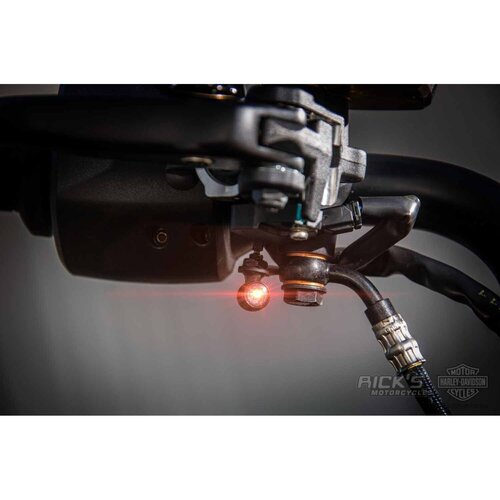 Rick's Motorcycles Atto Voor Knipperlichtbeugels Zwart - Lasergesneden 3D-gevormd Roestvrij Staal voor Kellermann Atto Knipperlichten