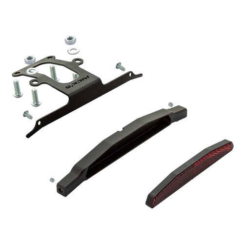 Rick's Motorcycles Atto Blinkerhalter-Set Hinten, Schwarz, Mattschwarz Pulverbeschichtete Edelstahl- und Aluminiumkonstruktion