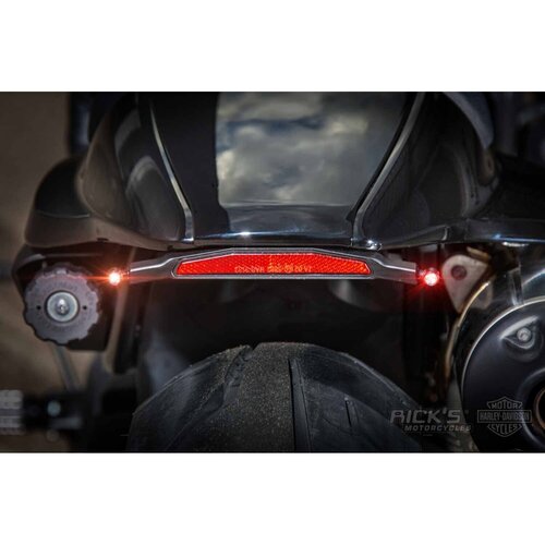 Rick's Motorcycles Kit Support de Clignotant Atto Arrière, Noir, Construction en Acier Inoxydable et Aluminium Thermolaqué Noir Mat