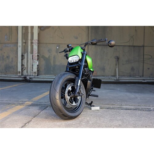 Rick's Motorcycles Stuuruiteinde Knipperlichtenkit Atto Integral Mat Zwart CNC-gefreesde Aluminium Beugels met Voorgemonteerde Kellermann Knipperlichten